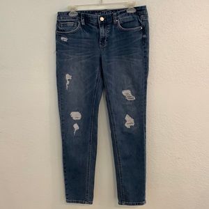 White House Black Market Distressed Girlfriend Jeans Size 6